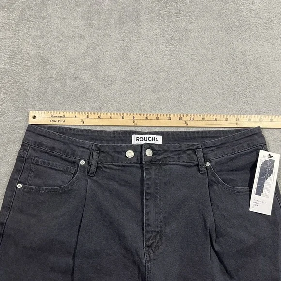 Roucha Jeans Womens Size D 16-18 Over 5'4 Dada Gray Pleated Ankle New - Picture 5 of 16